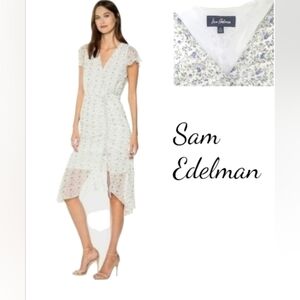 Sam Edelman White Floral Midi Dress